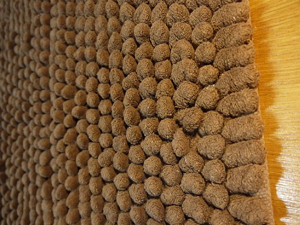 Chocolate Brown Shaggy Ball Bath Rug Mat New Thick Cotton Chenille