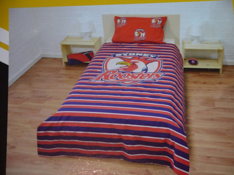 NRL Sydney Roosters Football Queen Bed Doona Quilt Cover Set Reg Post for sale online 