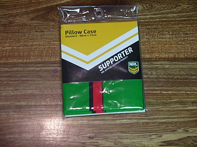 PILLOWCASE DOUBLE SIDED NRL OFFICIAL SOUTH SYDNEY RABBITOHS
