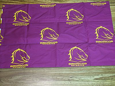PILLOWCASE DOUBLE SIDED NRL OFFICIAL BRISBANE BRONCOS
