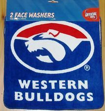 OFFICIAL-AFL-WESTERN-BULLDOGS-Face-Washer-Pack-of-2