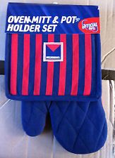 OFFICIAL-AFL-BRISBANE-LIONS-Oven-Glove/Pot-Holder-Set