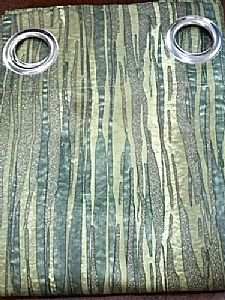 2-X-CURTAIN-SET-RIVIERA-140-CM-X-220-CM-OLIVE-GREEN-TIGER-STRIPE-LOOK-NEW-EYELET