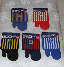 OFFICIAL-AFL-ADELAIDE-CROWS-Oven-Glove/Pot-Holder-Set