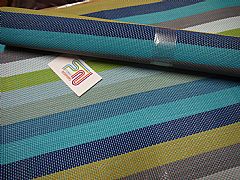 PVC-CHOCOLATE-AQUA-LIME-STRIPE-TABLE-RUNNER-45-CM-X-150-CM-WITH-4-PLACE-MAT-33-CM-X-45-CM-SET