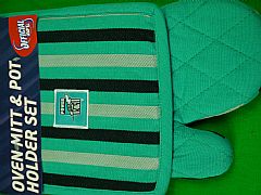 OFFICIAL-AFL-PORT-ADELAIDE-POWER-Oven-Glove/Pot-Holder-Set