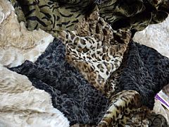 DIAMOND DMT FAUX FUR DESIGNER 150 cm X 125 cm NEW LOUNGE BEDSPREAD THROW CHOCOLATE CREAM