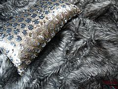 SILVER-SPOT-GREY-SST-FAUX-FUR-DESIGNER-180-cm-X-250-cm-NEW-LOUNGE-BED-THROW