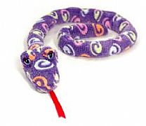 SOFT TOY SNAKE BRIGHT PURPLE SWIRLS MODERN CA AUSTRALIA 100 CM NEW